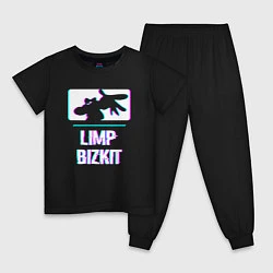 Пижама хлопковая детская Limp Bizkit Glitch Rock, цвет: черный