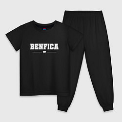 Пижама хлопковая детская Benfica Football Club Классика, цвет: черный