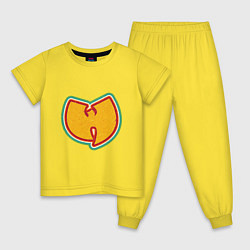 Пижама хлопковая детская Wu-Tang Colors, цвет: желтый