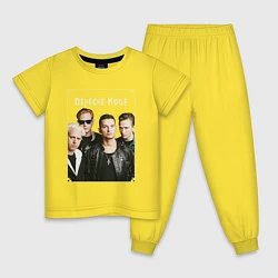 Пижама хлопковая детская Keep Calm and Enjoy the Silence - Depeche Mode, цвет: желтый