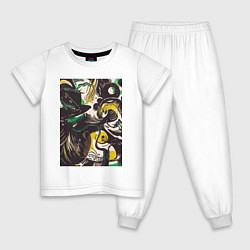 Пижама хлопковая детская Genesis II, цвет: белый