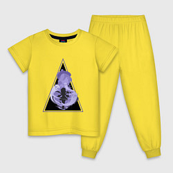 Пижама хлопковая детская Genshin Impact Qi Qi Art, цвет: желтый