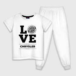 Пижама хлопковая детская Chrysler Love Classic, цвет: белый