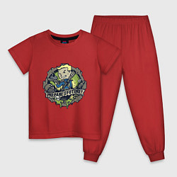 Пижама хлопковая детская Vault game future boy, цвет: красный