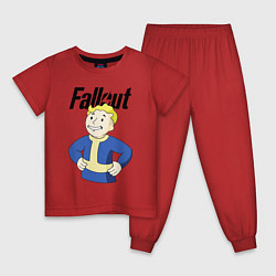 Пижама хлопковая детская Fallout blondie boy, цвет: красный