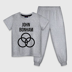 Пижама хлопковая детская John Bonham - Led Zeppelin - legend, цвет: меланж