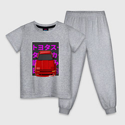 Пижама хлопковая детская Supra A70 MK3 JDM, цвет: меланж
