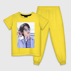 Пижама хлопковая детская Мировой красавчик Джин, цвет: желтый