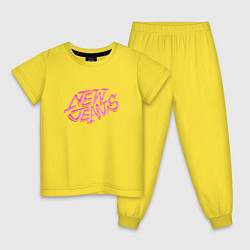 Пижама хлопковая детская New Jeans, цвет: желтый