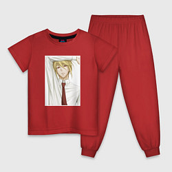 Пижама хлопковая детская Уильям Джеймс Мориарти, цвет: красный