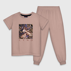 Пижама хлопковая детская Сайно Генерал махаматра, цвет: пыльно-розовый