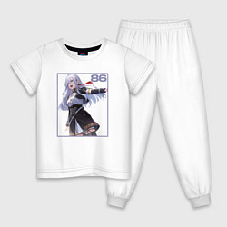 Пижама хлопковая детская Vladilena Milize - 86, цвет: белый