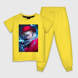 Пижама хлопковая детская Felix fan art No Easy, цвет: желтый