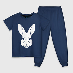 Пижама хлопковая детская White rabbit head, цвет: тёмно-синий