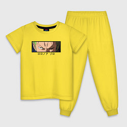 Пижама хлопковая детская Зоро Ророноа, цвет: желтый