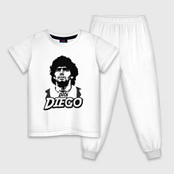 Пижама хлопковая детская Dios Diego, цвет: белый