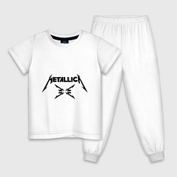 Пижама хлопковая детская Metallica, цвет: белый