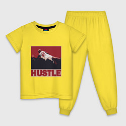 Пижама хлопковая детская Rodman hustle, цвет: желтый