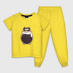 Пижама хлопковая детская Тоторо Порко Россо, цвет: желтый