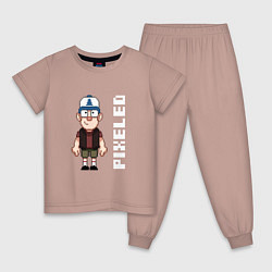 Пижама хлопковая детская Диппер, цвет: пыльно-розовый