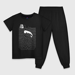 Пижама хлопковая детская Joy Division китобой, цвет: черный