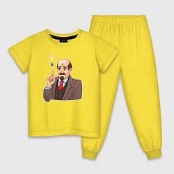 Пижама хлопковая детская У Ленина идея, цвет: желтый
