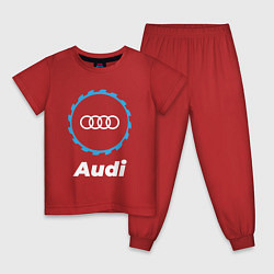 Пижама хлопковая детская Audi в стиле Top Gear, цвет: красный