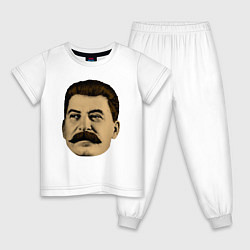 Пижама хлопковая детская Сталин СССР, цвет: белый