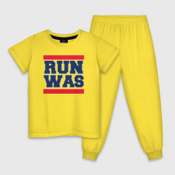 Пижама хлопковая детская Run Washington Wizards, цвет: желтый