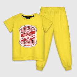 Пижама хлопковая детская 1878 Manchester, цвет: желтый