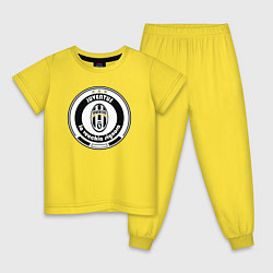 Пижама хлопковая детская Juventus club, цвет: желтый