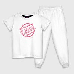 Пижама хлопковая детская Скейт академия Марти, цвет: белый