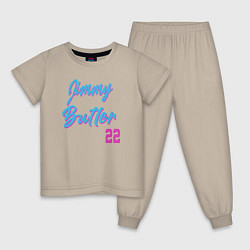 Пижама хлопковая детская Jimmy Butler 22, цвет: миндальный