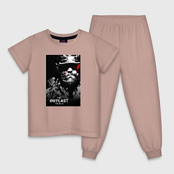 Пижама хлопковая детская The Outlast Trials Лиланд Койл, цвет: пыльно-розовый