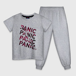 Пижама хлопковая детская Panic, цвет: меланж