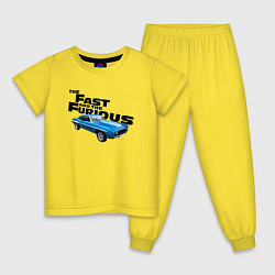 Пижама хлопковая детская Chevrolet Camaro SS, цвет: желтый