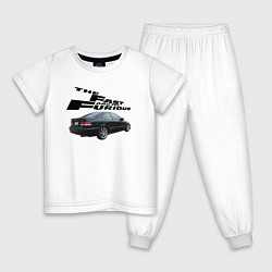 Пижама хлопковая детская Honda Civic SI Форсаж, цвет: белый