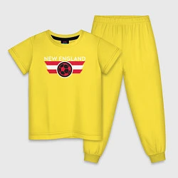 Пижама хлопковая детская New England, цвет: желтый