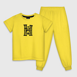 Пижама хлопковая детская Bring Me The Horizon emblem, цвет: желтый