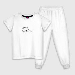 Пижама хлопковая детская Именная Оксана, цвет: белый