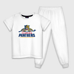 Пижама хлопковая детская Florida panthers - hockey team, цвет: белый