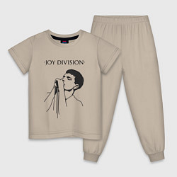 Пижама хлопковая детская Йен Кёртис Joy Division, цвет: миндальный