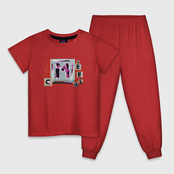 Пижама хлопковая детская Depeche Mode - Exotic Tour, цвет: красный