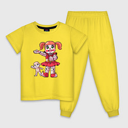 Пижама хлопковая детская Цирковая Малышка, цвет: желтый