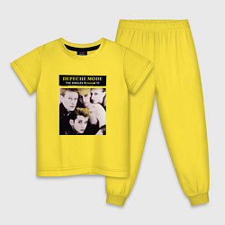 Пижама хлопковая детская Depeche Mode - The Singles 81-85, цвет: желтый
