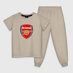 Пижама хлопковая детская Arsenal fc sport, цвет: миндальный