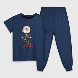 Пижама хлопковая детская Saw bike, цвет: тёмно-синий