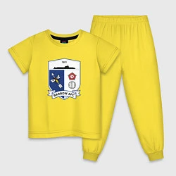 Пижама хлопковая детская Барроу фк англия, цвет: желтый