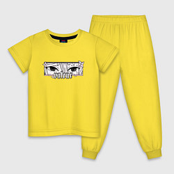 Пижама хлопковая детская Тенген Узуй, цвет: желтый
