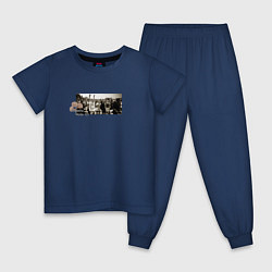 Пижама хлопковая детская Depeche Mode - 101 bong, цвет: тёмно-синий